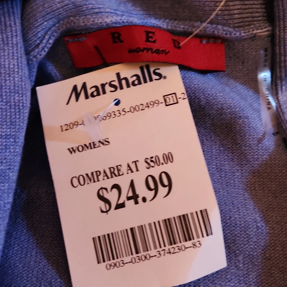 NWT Light Blue Open Front Cardigan Size 1X - Picture 2 of 6